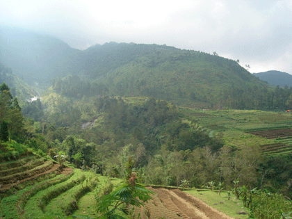 Beautiful views at the site of Gedong Songo